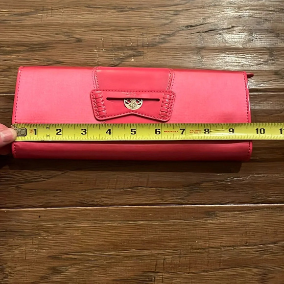 Cole Haan Woman’s Raspberry Sorbet Satin Small Penny Collection Clutch - Picture 4 of 11